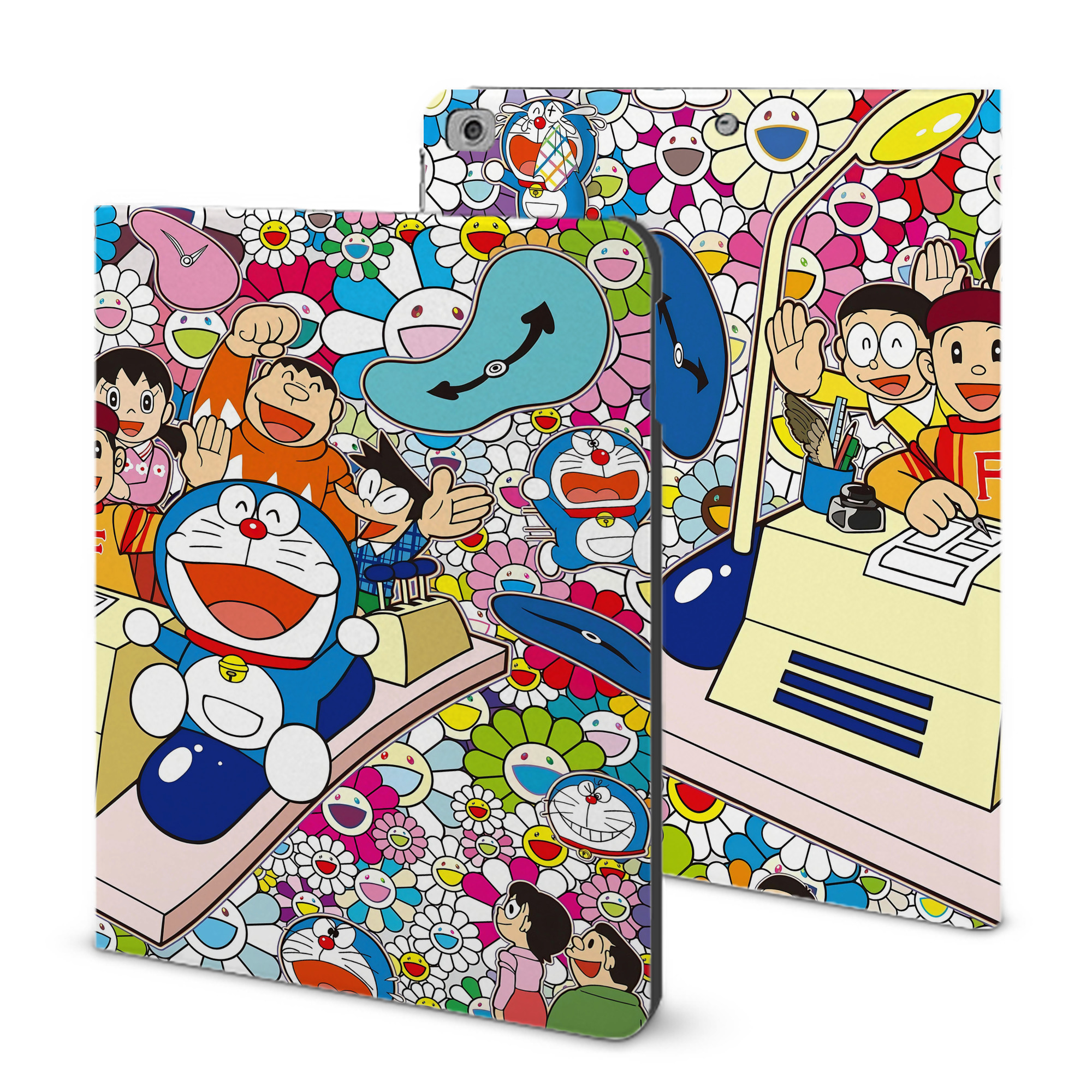 （画像用） ドラえもん Doraemon IPad ケース ブック型 PUレザー TPU 耐衝撃 軽量 薄型 ペン収納なし 全面保護 IPad 各モデル対応